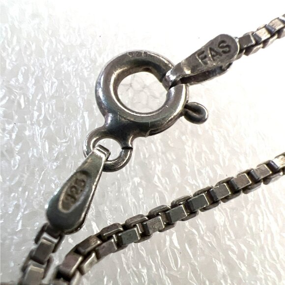 Didac Israel Silver Filigree Pendant Amethyst Cabochon 18” Italian Box Chain Vtg - Picture 8 of 14